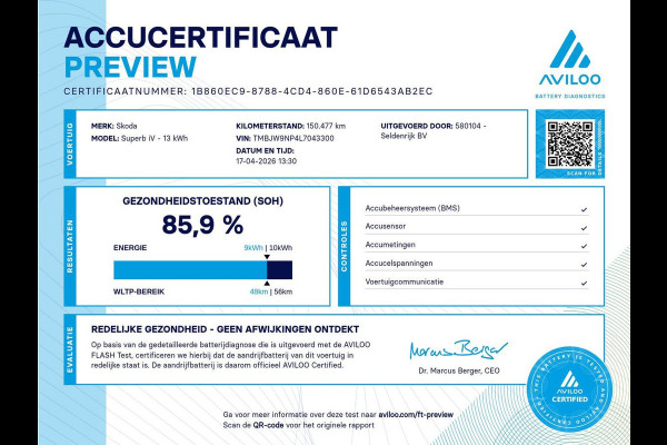 Škoda Superb 1.4 TSI iV Business Edition | SOH 85,9% | Leder/Alcantara | Stoelverwarming | Canton Sound | Memory | Virtual Cockpit | Carplay | Camera | Navigatie | Cruise control | PHEV | Plug In