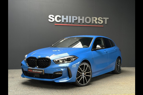 BMW 1-serie 118i M-Sport vol Leer 19 inch Bovag garantie Apple Carplay Misano bleu