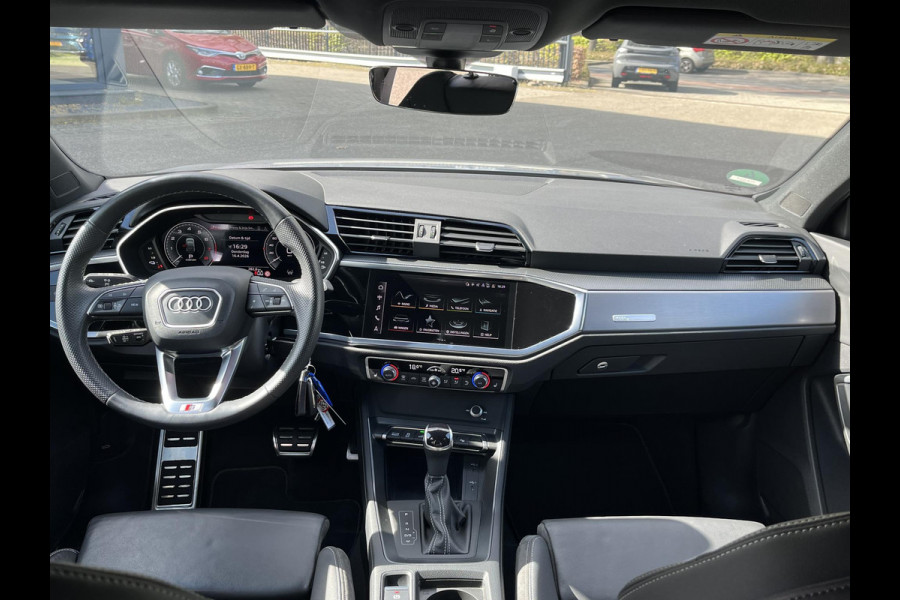 Audi Q3 Sportback 45 TFSI e S-LINE LEDEREN SPORTSTOELEN| STOELVERWARMING| ADAPTIVE CRUISE CONTROL| FULL LED| DODE HOEK SENSOR| RIJKLAARPRIJS INCL. 12 MND BOVAG GARANTIE
