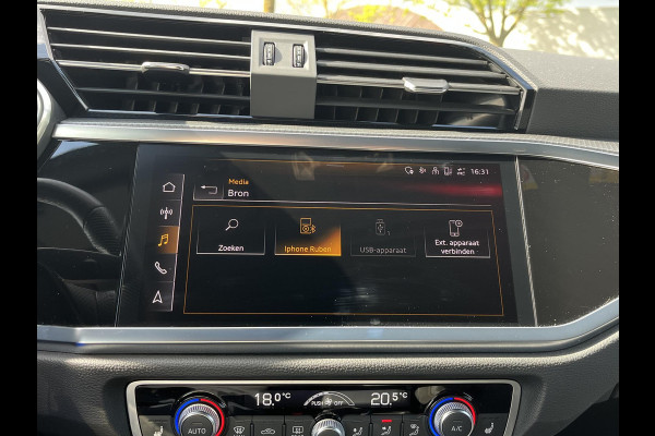 Audi Q3 Sportback 45 TFSI e S-LINE LEDEREN SPORTSTOELEN| STOELVERWARMING| ADAPTIVE CRUISE CONTROL| FULL LED| DODE HOEK SENSOR| RIJKLAARPRIJS INCL. 12 MND BOVAG GARANTIE