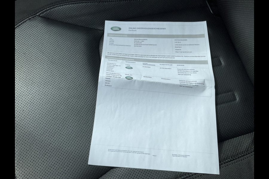 Land Rover Defender 2.0 D240 110 360°Cam Carplay Memory Trekhaak(3500)