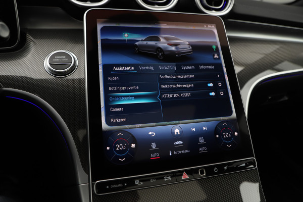 Mercedes-Benz C-Klasse 300e AMG | 313PK | Head-up | Keyless-go | Pano | Digital-light | Sfeerverlichting | Standkachel | Leder | 2022.