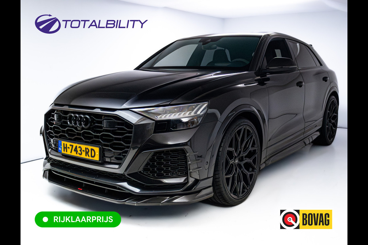 Audi RS Q8 RSQ8 4.0 V8 Urban Dynamic 800 PK / 1000 Nm Quattro | Keramisch | 24" Vossen | Akrapovic Titanium compleet | Panoramadak, Standkachel, Softclose, Stoelverw. & Ventilatie, Elec. trekhaak, B&O, 4 WST