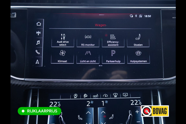 Audi RS Q8 RSQ8 4.0 V8 Urban Dynamic 800 PK / 1000 Nm Quattro | Keramisch | 24" Vossen | Akrapovic Titanium compleet | Panoramadak, Standkachel, Softclose, Stoelverw. & Ventilatie, Elec. trekhaak, B&O, 4 WST