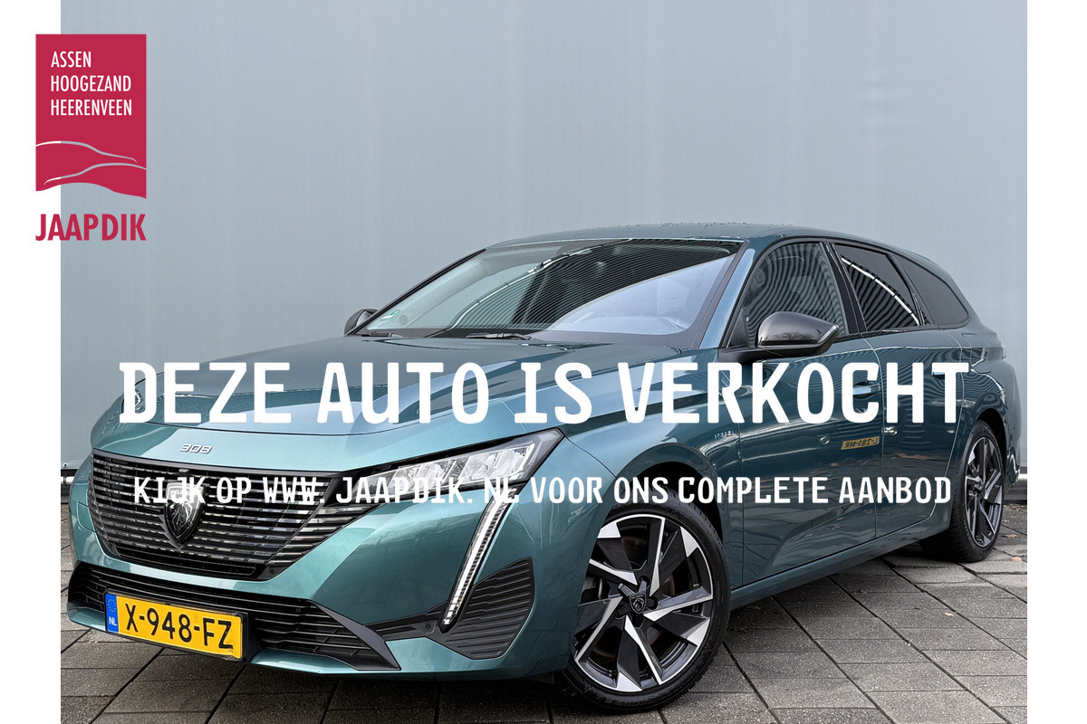 Peugeot 308 SW BWJ 11-2023 | 1.6 HYbrid 180 Allure Pack Bus. | TREKHAAK | LEDER/STOF | CAMERA | CARPLAY | NAVI | STOELVERW | CLIMA