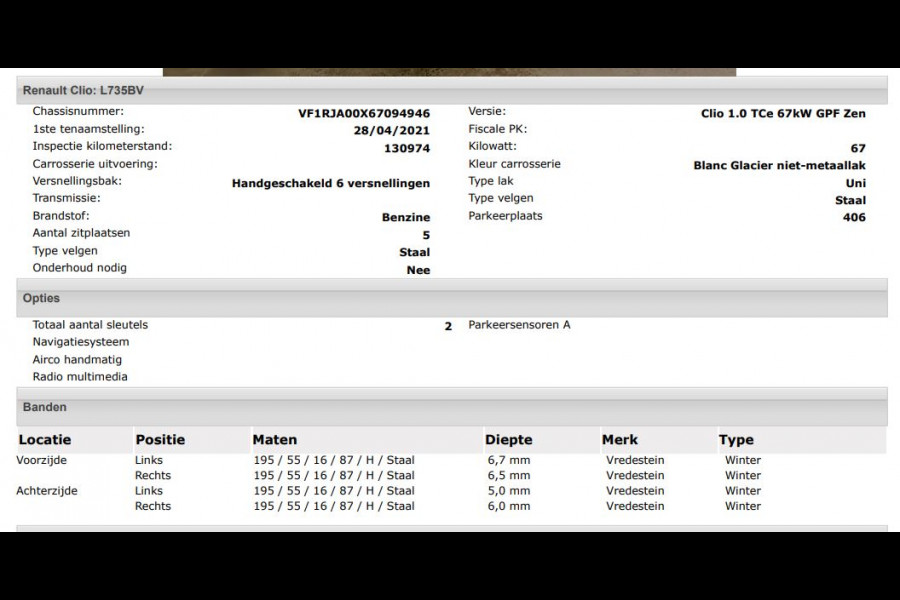 Renault Clio 1.0 TCe Zen / 6Versn. / 5drs./ Pdc./ Airco / Navigatie / Radio multimedia / Apk 04-2027