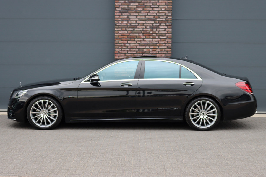 Mercedes-Benz S-Klasse 560 e Lang AMG Line | Luchtvering | Distronic+ | Massage | Stoelventilatie | Panoramadak | Multibeam LED | Soft-Close | Keyless Go | HUD | Apple Carplay |