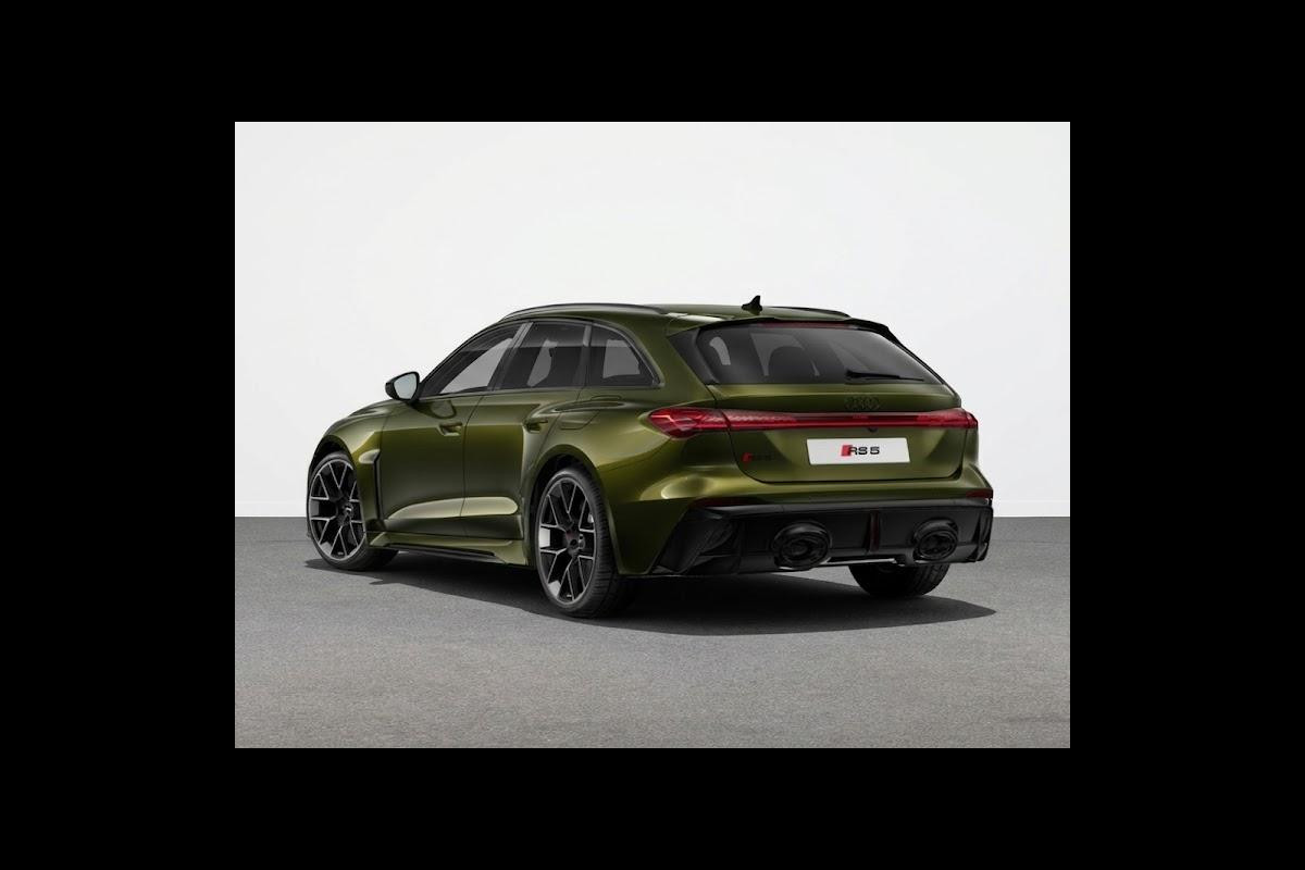 Audi RS5 Avant e-hybrid 470 kW 639 pk | Audi Sportpakket | Dark Olive Porsche kleur | Panorama-glasdak | Head-up display |