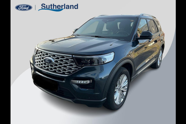 Ford Explorer 3.0 V6 EcoBoost PHEV Platinum 457pk | 7 persoons | Trekhaak | Panoramadak | BTW verrekenbaar | Adaptieve Cruise | Lederen bekleding | Stoelverwarming