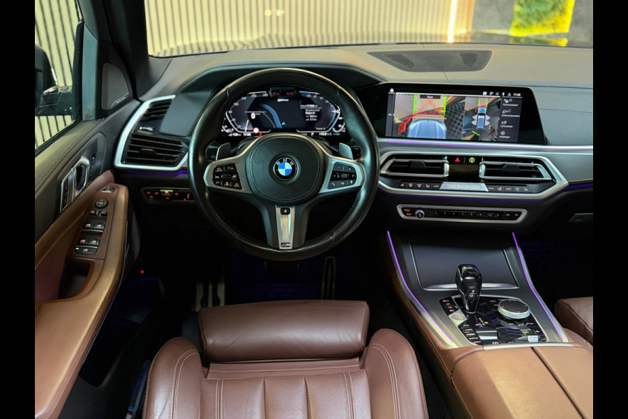 BMW X5 XDrive45e High Executive M-SPORT|PANO|HuD|H&K|360CAM|KEYLESS|TREKHAAK|AUTOPILOT|DEALER ONDERHOUDEN|SFEERVERLICHTING|VOL!