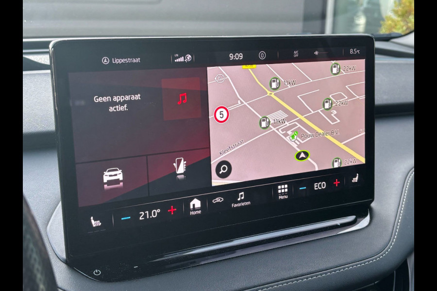 Škoda ENYAQ iV 80 Sportline / Full option! / Trekhaak / Panoramadak / 360Camera / Head-up / Leder&Alcantara / 21'' / CarPlay / Stoelverwarming 4x / Dodehoek / DAB / ACC / Warmtepomp / Zonescherm Zijruiten