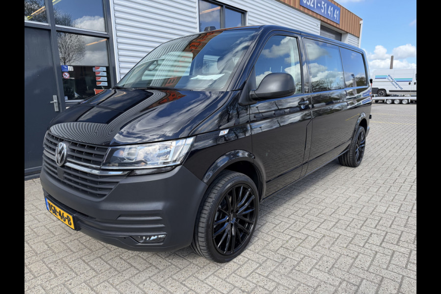 Volkswagen Transporter 2.0 TDI 150pk L2H1 30 DC 5 persoons Comfortline / vaste prijs rijklaar € 27.950 ex btw / / lease vanaf € / zwart metallic / nieuwe 20 inch velgen + banden / euro 6