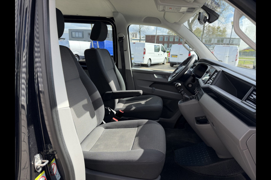 Volkswagen Transporter 2.0 TDI 150pk L2H1 30 DC 5 persoons Comfortline / vaste prijs rijklaar € 27.950 ex btw / / lease vanaf € / zwart metallic / nieuwe 20 inch velgen + banden / euro 6