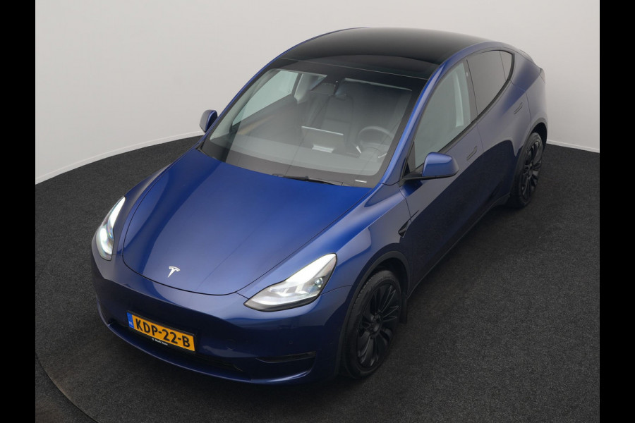 Tesla Model Y Long Range AWD 75 kWh 441pk | Full Self-Driving Capability | Panodak | Adaptive Cruise | Lederen Sportstoelen Memory & Verwarmd | Camera | Navigatie | ANDERE WIELDOPPEN!