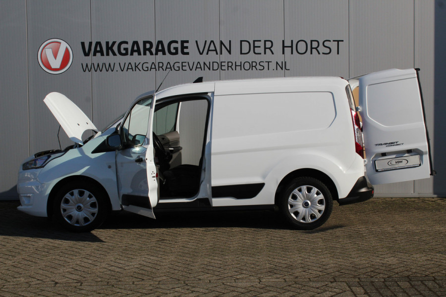 Ford Transit Connect 1.0-100pk Ecoboost L1 Trend. Dames en heren ondernemers, let op: benzine uitvoering ! Parkeersensoren, Cruise Control, Airco, Zijschuifdeur rechts etc.