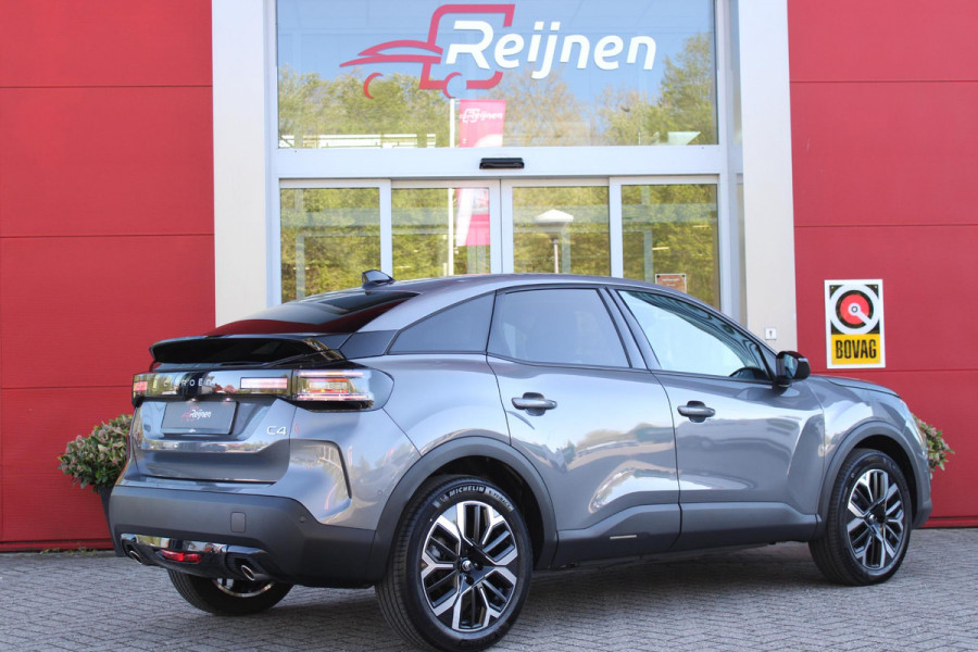 Citroën C4 C4 1.2 HYbrid 145PK MAX | HEAD UP DISPLAY | CAMERA VOOR + ACHTER | NAVIGATIE | DRAADLOZE TELEFOONLADER | FULL LED KOPLAMPEN | DRAADLOZE APPLE CARPLAY/ANDROID AUTO | 18" LICHTMETALEN VELGEN | ADAPTIVE CRUISE CONTROL | CLIMATE CONTROL | LEDEREN BEKLEDING | DAB+ RADIO | KEYLESS ENTRY/START |