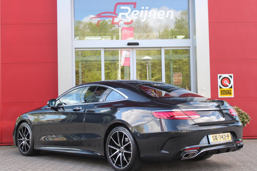 Mercedes-Benz S-Klasse Coupé 450 4MATIC | AMG-STYLING INTERIEUR / EXTERIEUR | PANORAMADAK | BURMESTER PREMIUM AUDIO ® | ELEKTRISCH VERSTELBARE VOORSTOELEN MET GEHEUGEN | MASSAGE STOELEN | VOORSTOELEN VERWARMBAAR | VOORSTOELEN GEVENTILEERD | AIRSCARF ( HOOFDRUIMTEVERWARMING VOOR BESTUURDER EN VOORPASSAGIER | LEDEREN INTERIEURDELEN | HOUTAFWERKING INTERIEUR | SFEERVERLICHTING | LEDEREN BEKLEDING | ADAPTIVE CRUISE CONTROL | PARKEERPAKKET INCLUSIEF 360°-CAMERA | ELEKTRISCHE ACHTERKLEP | VLAKKENVERWARMING | DODEHOEK DETECTIE | 20" MULTISPAAK LICHTMETALEN VELGEN |