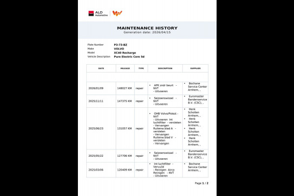 Volvo XC40 Recharge Core|94% SOH|BLACK|ACC|CAMERA|APPLE CARPLAY/ANDROID AUTO|STOEL+STUURVERW|ELEK.KLEP|NL-AUTO|NAP|INC.BTW|1e EIG|