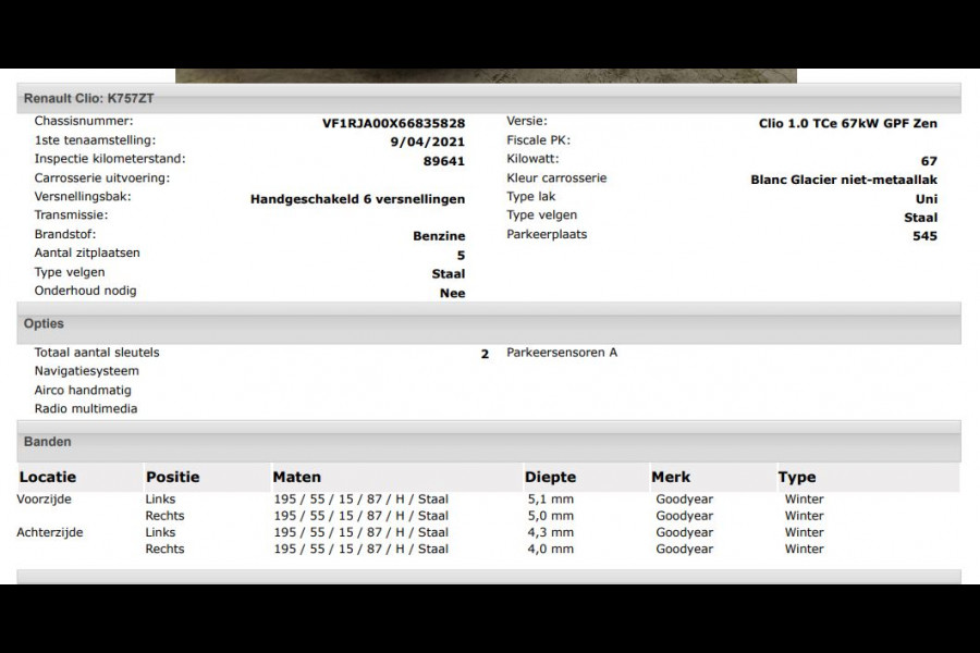 Renault Clio 1.0 TCe Zen / 6 Versn. / 5Drs. / Pdc./ Airco / Navigatie / Radio multimedia / Apk 04-2027