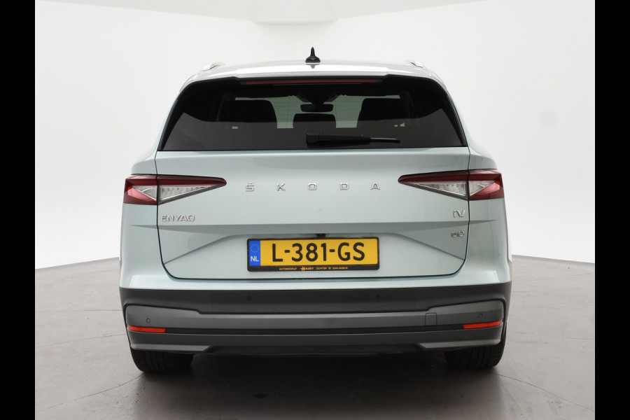 Škoda ENYAQ iV 60 + LEDER | PANORAMA | ELEK. TREKHAAK | | HEAD-UP | CARPLAY | SFEERVERLICHTING