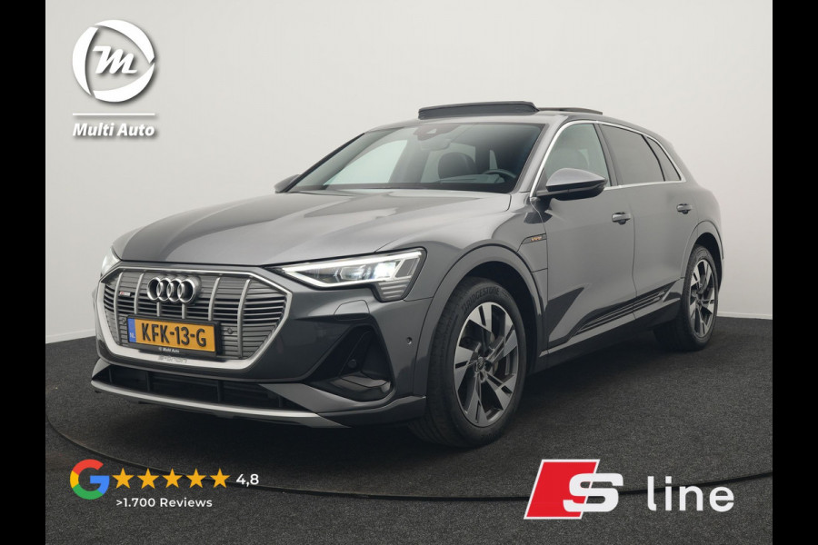 Audi e-tron 50 Quattro 2x S Line 313pk Dealer O.H INCL BTW | Luchtvering | Panodak | Head Up | Adaptive Cruise | Sfeerverlichting | Lederen Sportstoelen Verwarmd | Keyless | Navigatie | 20"L.M | DAB | Virtual |