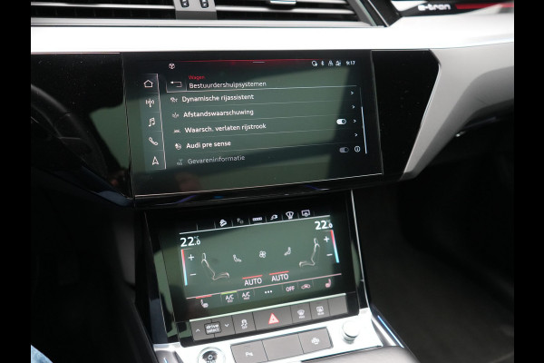Audi e-tron 50 Quattro 2x S Line 313pk Dealer O.H INCL BTW | Luchtvering | Panodak | Head Up | Adaptive Cruise | Sfeerverlichting | Lederen Sportstoelen Verwarmd | Keyless | Navigatie | 20"L.M | DAB | Virtual |