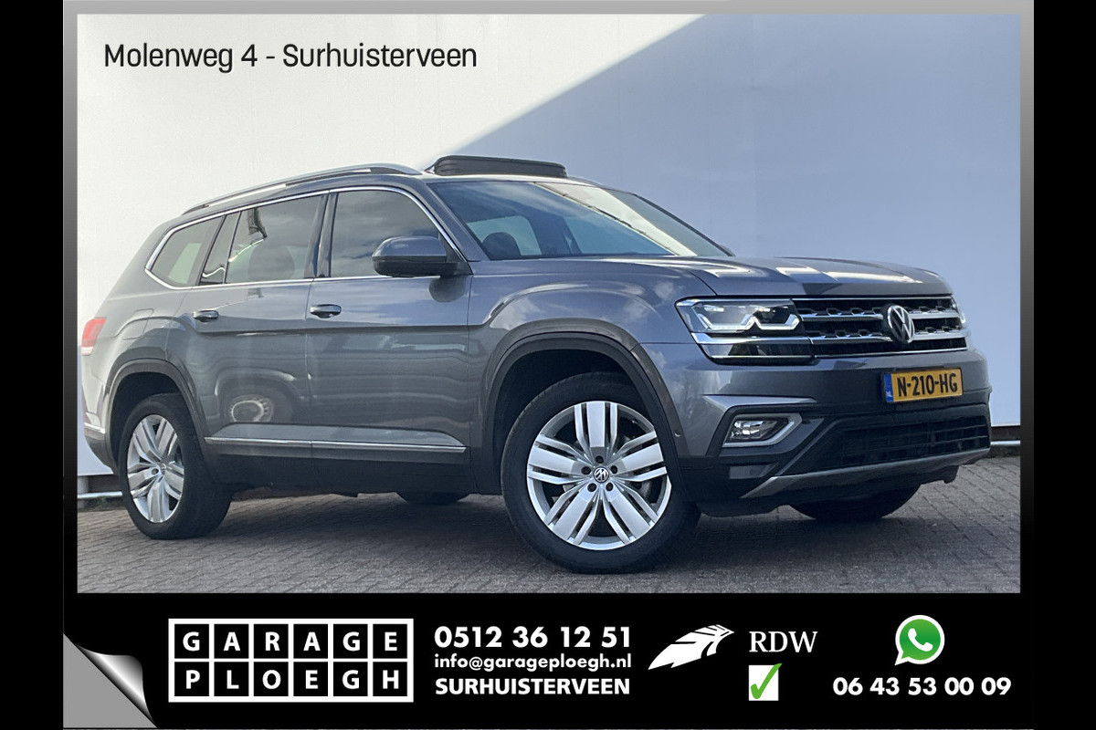 Volkswagen Atlas 3.6 VR6 277pk 7-Pers Pano Memory Stoelverw+Ventilatie 360° Leer BOMVOL!