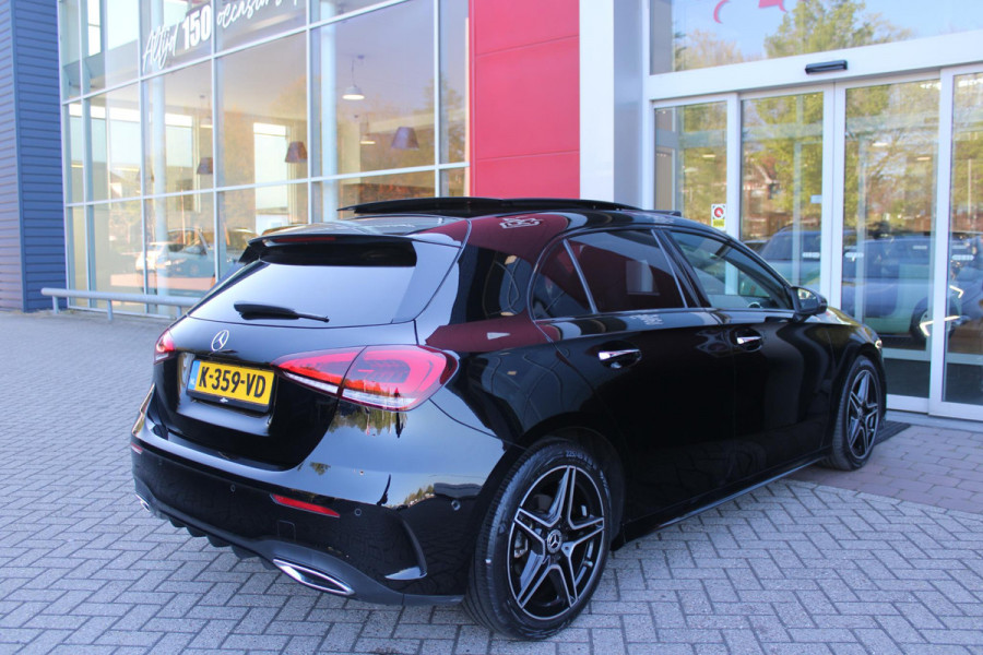 Mercedes-Benz A-Klasse 180 BUSINESS SOLUTION AMG | PANORAMA SCHUIF/KANTEL DAK | SFEER VERLICHTING | ELEKTRISCH VERSTELBARE VOORSTOELEN MET GEHEUGEN FUNCTIE | STOEL VERWARMING OP BEIDE VOORSTOELEN | MULTIBEAM LED KOPLAMPEN | ACHTERUITRIJ CAMERA | APPLE CARPLAY/ANDROID AUTO | NAVIGATIE | KEYLESS GO | CRUISE CONTROL | NIGHT PAKKET | VERKEERSLICHTEN WEERGAVE | 17" LICHTMETALEN VELGEN AMG | HEMELBEKLEDING ZWART | MBUX MULTIMEDIA SYSTEEM | SPORTSTOELEN | PARKEERSENSOREN VOOR + ACHTER |
