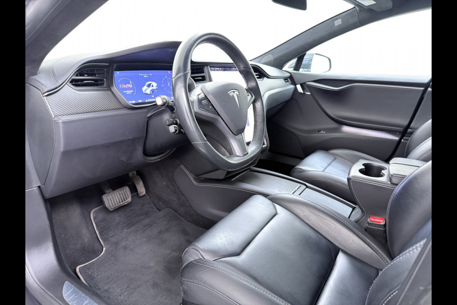 Tesla Model S 75D 476pk 4x4 Leer Pano-Dak AutoPilot Exhanced Intelligente Luchtvering Carbon-afw. El.Stoelen/Geheugen Navi Pdc-A+Voor pakket E 19" 1e eigenaar Orgineel Nederlandse auto, prijs incl BTW 98K nieuw !