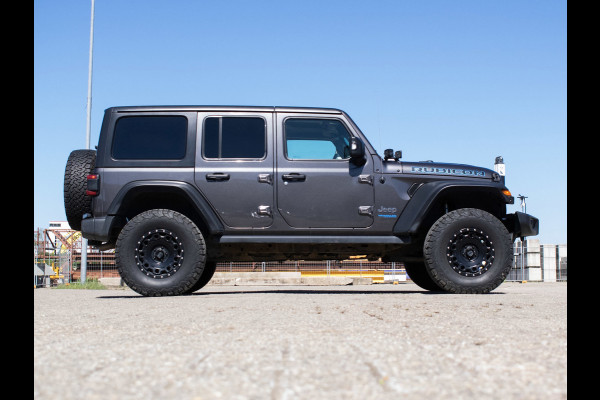 Jeep Wrangler Unlimited 4xe 380 Rubicon (APPEL CARPLAY,HARDTOP,NAVI,VERHOODG,BILSTEIN-SCHOKDEMPERS,KMC VELGEN,EXTRA VERLICHTING)