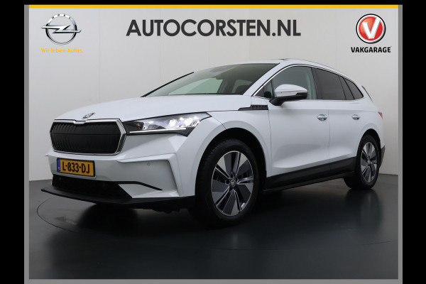 Škoda ENYAQ iV 80 82kwh 204PK Soh 95% Pano-Dak Camera Apple Carplay Android First Edition Navi 3-Zone-Ecc 19"lm PDC-a+v Adaptive-Cruise Lane-Assist Luxus E-Call Stuurverwarming Led Isofix Keyless-Go DAB Rijstrooksensor Origineel Nederlandse Auto Nieuwprijs €  53.000,-