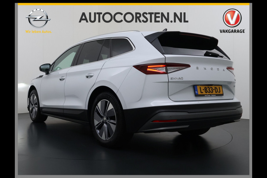 Škoda ENYAQ iV 80 82kwh 204PK Soh 95% Pano-Dak Camera Apple Carplay Android First Edition Navi 3-Zone-Ecc 19"lm PDC-a+v Adaptive-Cruise Lane-Assist Luxus E-Call Stuurverwarming Led Isofix Keyless-Go DAB Rijstrooksensor Origineel Nederlandse Auto Nieuwprijs €  53.000,-
