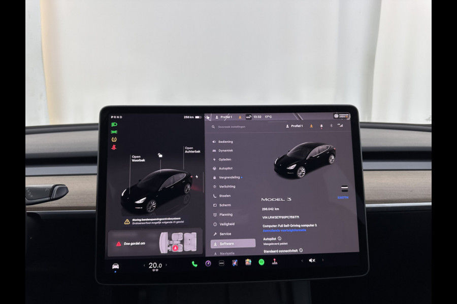 Tesla Model 3 Standard RWD Plus 60 kWh (⚠️electric motor makes a scraping noise ⚠️) [ 3-Fase-11kW ] {SOH-88%]  (INCL-BTW) Aut. *PANO | AUTOPILOT | LEATHER | KEYLESS | FULL-LED | MEMORY-PACK | TOPVIEW | DAB | CARPLAY | DIGI-COCKPIT | LANE-ASSIST | COMFORTSEATS | 19"ALU*