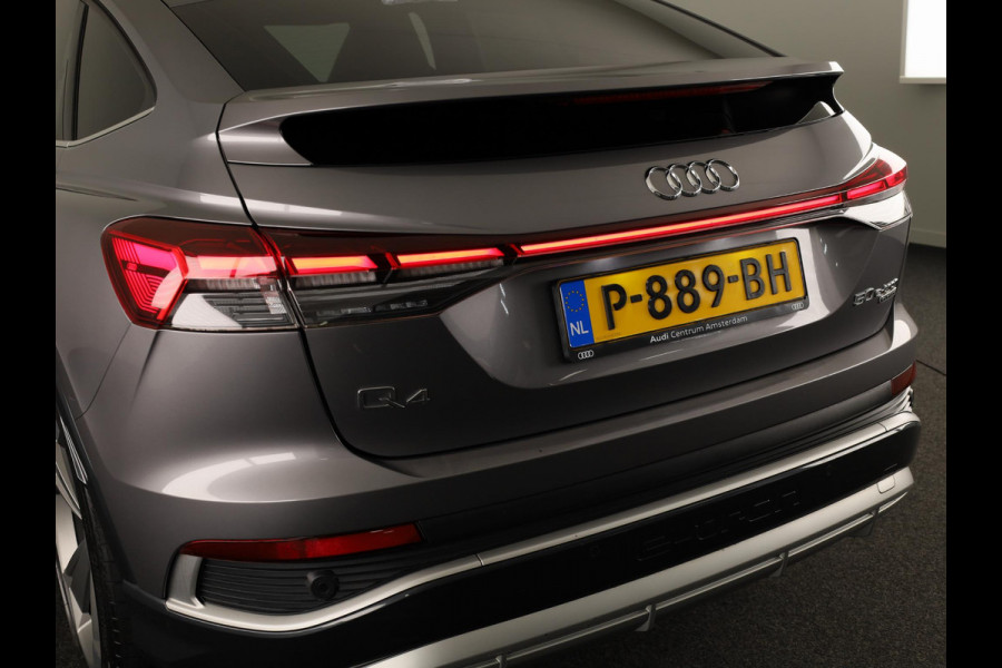 Audi Q4 Sportback e-tron 50 quattro S edition 77 kWh 299pk | SOH 94% | Panoramadak | Matrix | Sonos Audio 21 inch Lichtmetalen velgen | Sportstoelen |