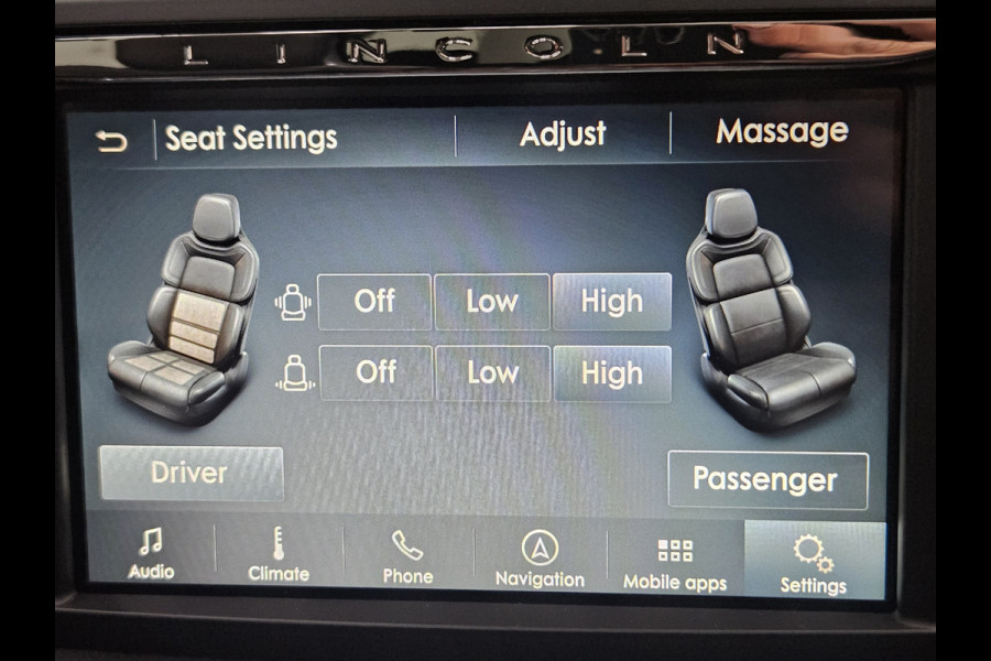 Lincoln Continental Reserve Massage Softclose HUD ACC
