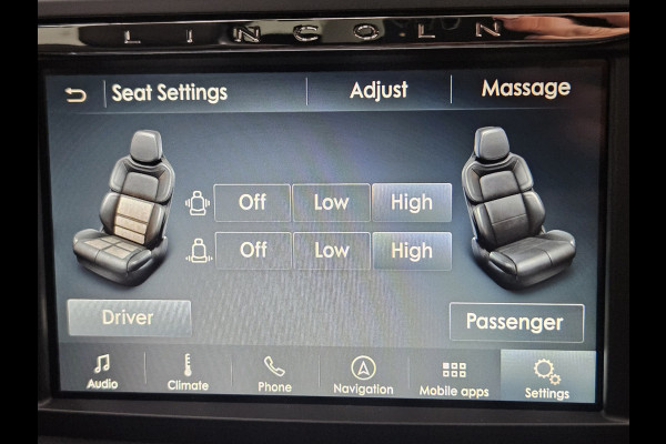 Lincoln Continental Reserve Massage Softclose HUD ACC