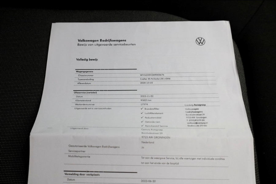 Volkswagen Crafter 35 2.0 TDI 177pk L4H3 RWD (L3H2) Maxi Navi/Camera Laadklep 500kg 10-2020