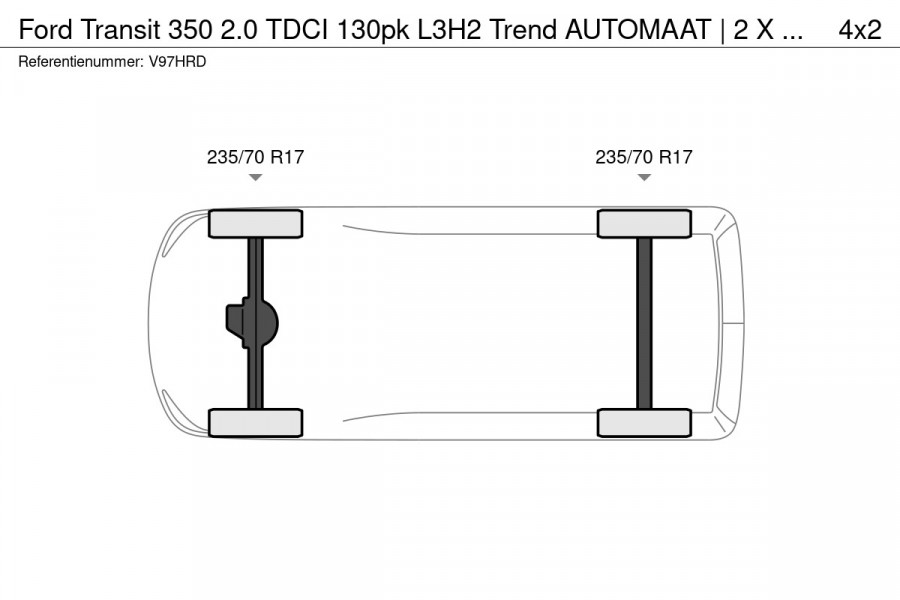 Ford Transit 350 2.0 TDCI 130pk L3H2 Trend AUTOMAAT | 2 X SCHUIFDEUR | Raptor | Camera | DAB | 17 inch LM | Cruise | Bluetooth