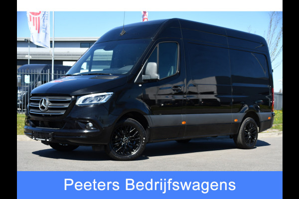 Mercedes-Benz Sprinter 319 1.9 CDI L2H2 RWD Black Edition Full Options! 360 Camera, Cruise, Memory, LED, 3500kg Trekhaak, Leder, Carplay, 190pk, Voorruit verwarming, Uniek!