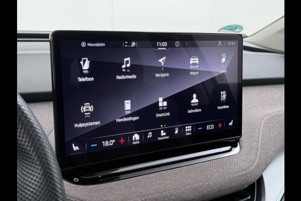 Škoda ENYAQ iV 80 82kwh 204PK Soh 95% Pano-Dak Camera Apple Carplay Android First Edition Navi 3-Zone-Ecc 19"lm PDC-a+v Adaptive-Cruise Lane-Assist Luxus E-Call Stuurverwarming Led Isofix Keyless-Go DAB Rijstrooksensor Origineel Nederlandse Auto Nieuwprijs €  53.000,-
