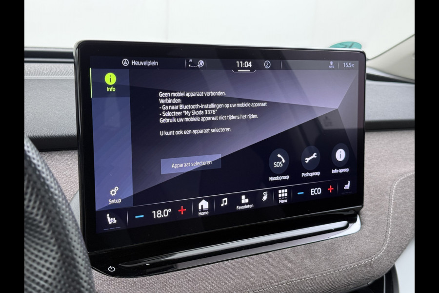 Škoda ENYAQ iV 80 82kwh 204PK Soh 95% Pano-Dak Camera Apple Carplay Android First Edition Navi 3-Zone-Ecc 19"lm PDC-a+v Adaptive-Cruise Lane-Assist Luxus E-Call Stuurverwarming Led Isofix Keyless-Go DAB Rijstrooksensor Origineel Nederlandse Auto Nieuwprijs €  53.000,-