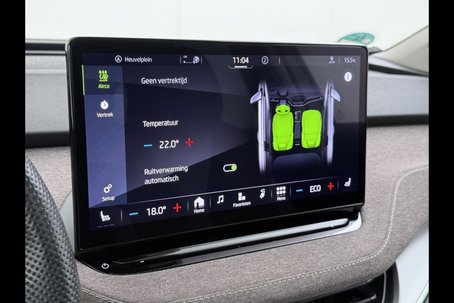 Škoda ENYAQ iV 80 82kwh 204PK Soh 95% Pano-Dak Camera Apple Carplay Android First Edition Navi 3-Zone-Ecc 19"lm PDC-a+v Adaptive-Cruise Lane-Assist Luxus E-Call Stuurverwarming Led Isofix Keyless-Go DAB Rijstrooksensor Origineel Nederlandse Auto Nieuwprijs €  53.000,-