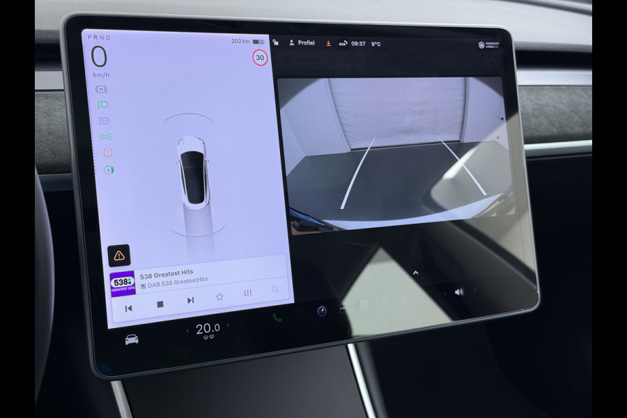 Tesla Model 3 RWD LFP-Accu SR plus Soh 91% 325PK Lmv 18" AutoPilot FSD Leder Panoramadak Adaptive-Cruise Camera's Elektr.-Stuur+Stoelen+Spiege Navi LED Comfortstoelen ACC DAB Voorverwarmen interieur via App Keyless One-Pedal-Drive Origineel Nederlandse auto tot 11kw laden thuis!