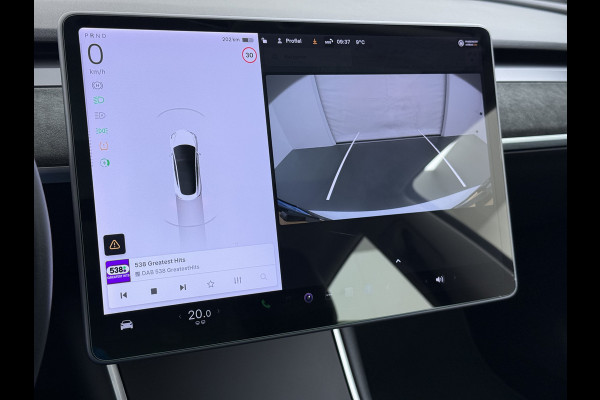 Tesla Model 3 RWD LFP-Accu SR plus Soh 91% 325PK Lmv 18" AutoPilot FSD Leder Panoramadak Adaptive-Cruise Camera's Elektr.-Stuur+Stoelen+Spiege Navi LED Comfortstoelen ACC DAB Voorverwarmen interieur via App Keyless One-Pedal-Drive Origineel Nederlandse auto tot 11kw laden thuis!