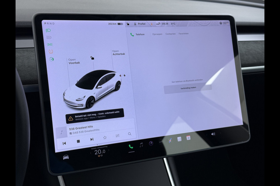 Tesla Model 3 RWD LFP-Accu SR plus Soh 91% 325PK Lmv 18" AutoPilot FSD Leder Panoramadak Adaptive-Cruise Camera's Elektr.-Stuur+Stoelen+Spiege Navi LED Comfortstoelen ACC DAB Voorverwarmen interieur via App Keyless One-Pedal-Drive Origineel Nederlandse auto tot 11kw laden thuis!