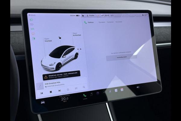 Tesla Model 3 RWD LFP-Accu SR plus Soh 91% 325PK Lmv 18" AutoPilot FSD Leder Panoramadak Adaptive-Cruise Camera's Elektr.-Stuur+Stoelen+Spiege Navi LED Comfortstoelen ACC DAB Voorverwarmen interieur via App Keyless One-Pedal-Drive Origineel Nederlandse auto tot 11kw laden thuis!