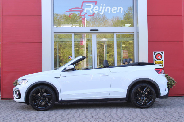 Volkswagen T-Roc Cabrio 1.5 TSI 150PK AUTOMAAT R-LINE BLACK STYLE | AFNEEMBARE TREKHAAK | ACHTERUITRIJCAMERA | NAVIGATIE  | IQ LIGHT MATRIX KOPLAMPEN | DAB+ RADIO | DRAADLOOS APPLE CARPLAY/ANDROID AUTO | ADAPTIVE CRUISE CONTROL | STOEL/STUUR VERWARMING | 18" LICHTMETALEN VELGEN BLACK | PARKEERSENSOREN VOOR + ACHTER | VIRTUAL COCKPIT | DODEHOEK DETECTIE | R-LINE BEKLEDING | DAB+ RADIO |