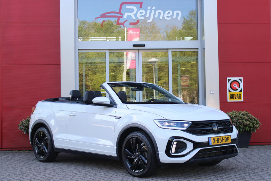 Volkswagen T-Roc Cabrio 1.5 TSI 150PK AUTOMAAT R-LINE BLACK STYLE | AFNEEMBARE TREKHAAK | ACHTERUITRIJCAMERA | NAVIGATIE  | IQ LIGHT MATRIX KOPLAMPEN | DAB+ RADIO | DRAADLOOS APPLE CARPLAY/ANDROID AUTO | ADAPTIVE CRUISE CONTROL | STOEL/STUUR VERWARMING | 18" LICHTMETALEN VELGEN BLACK | PARKEERSENSOREN VOOR + ACHTER | VIRTUAL COCKPIT | DODEHOEK DETECTIE | R-LINE BEKLEDING | DAB+ RADIO |