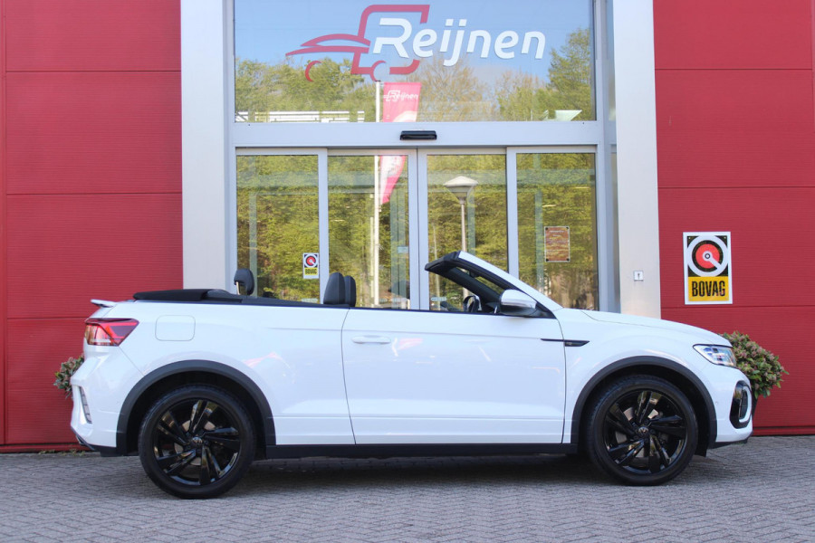 Volkswagen T-Roc Cabrio 1.5 TSI 150PK AUTOMAAT R-LINE BLACK STYLE | AFNEEMBARE TREKHAAK | ACHTERUITRIJCAMERA | NAVIGATIE  | IQ LIGHT MATRIX KOPLAMPEN | DAB+ RADIO | DRAADLOOS APPLE CARPLAY/ANDROID AUTO | ADAPTIVE CRUISE CONTROL | STOEL/STUUR VERWARMING | 18" LICHTMETALEN VELGEN BLACK | PARKEERSENSOREN VOOR + ACHTER | VIRTUAL COCKPIT | DODEHOEK DETECTIE | R-LINE BEKLEDING | DAB+ RADIO |