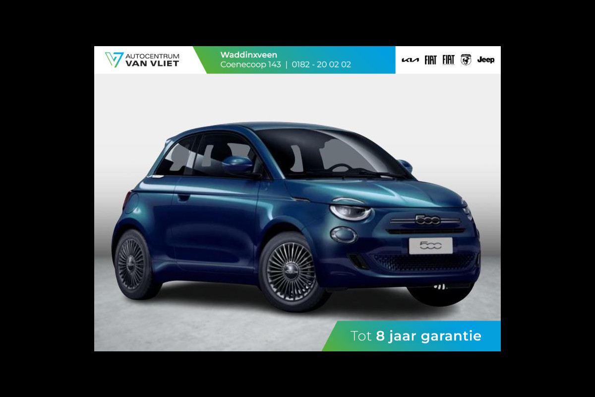 Fiat 500 Hybrid Torino Launch Edition | Private Lease € 387,- | New | Clima | Carplay | PDC | Priv Glass | Ocean Green